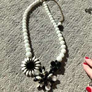 Black and white beaded necklace